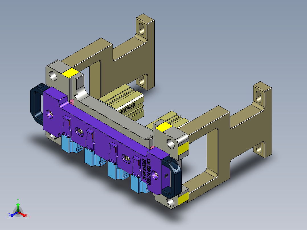 320-0690小零件CNC工装夹具三维模型-CNC1外轮廓及A基准加工治具-快换版-200907主视图