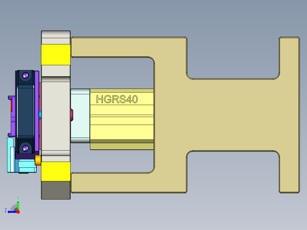 320-0690小零件CNC工装夹具三维模型-CNC1外轮廓及A基准加工治具-快换版-200907右视图