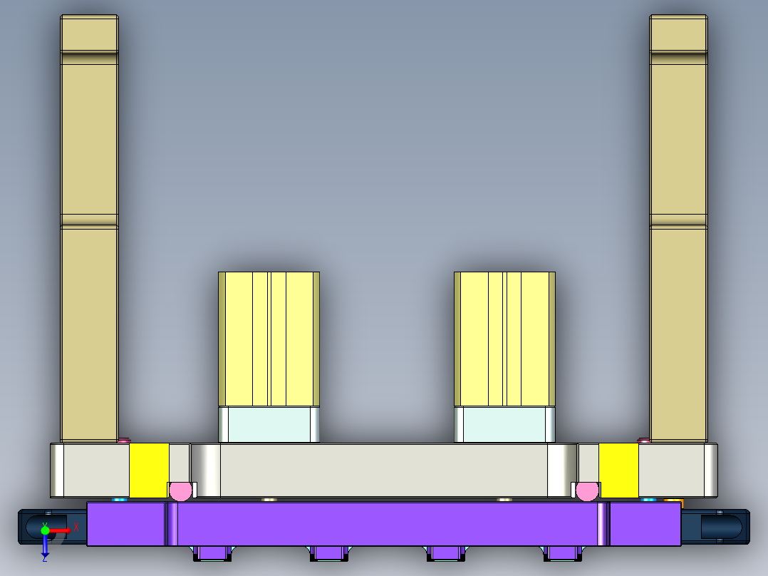320-0690小零件CNC工装夹具三维模型-CNC1外轮廓及A基准加工治具-快换版-200907俯视图