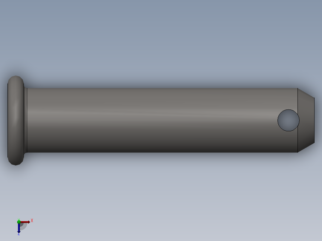 GB882-88 销轴B型10×45俯视图