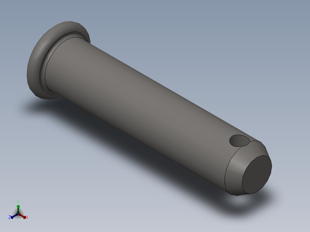 GB882-88 销轴B型10×45正等轴测图