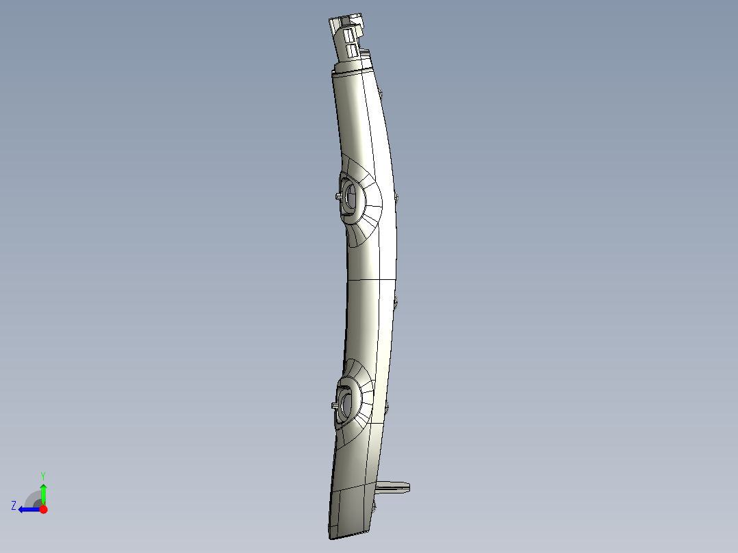 某电动工具把手塑胶模具右视图