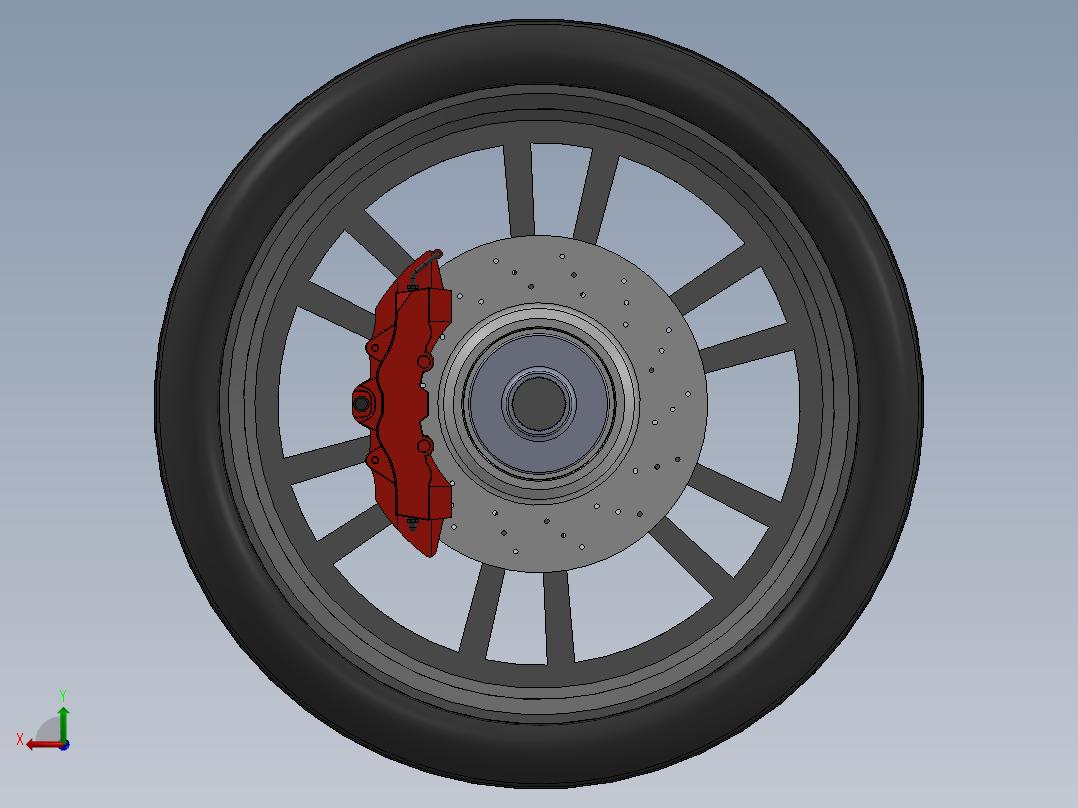 刹车系统(11)后视图
