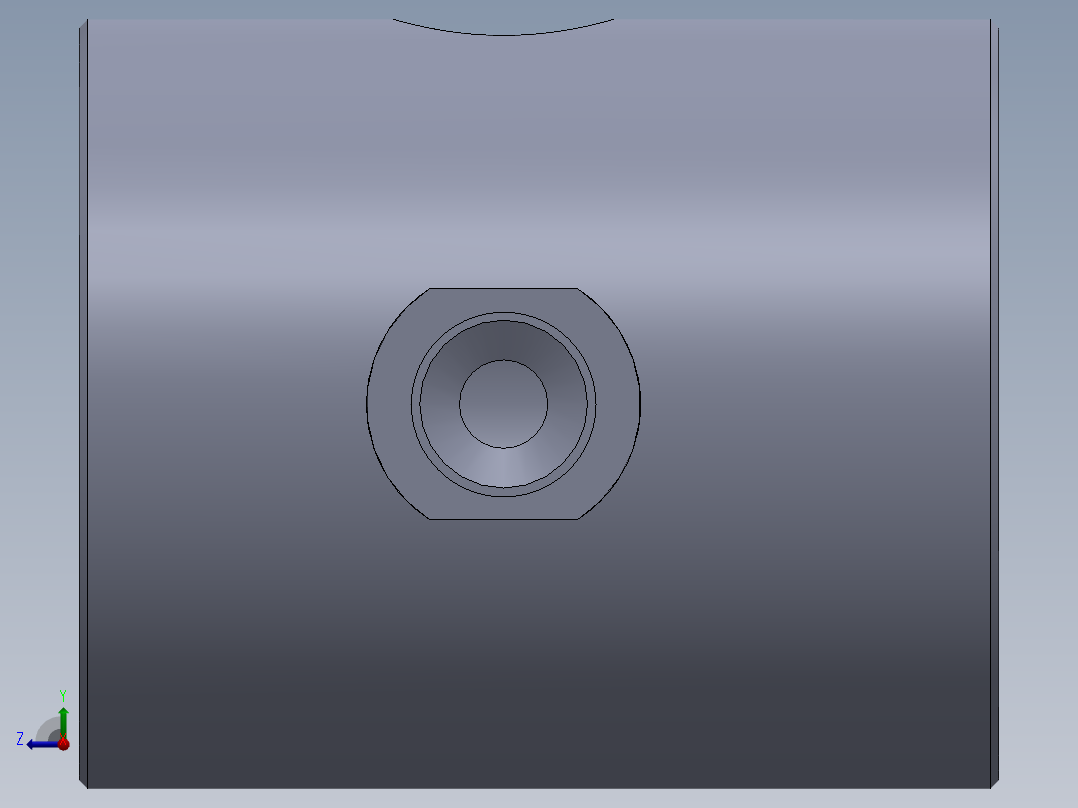 气缸液压压盖右视图