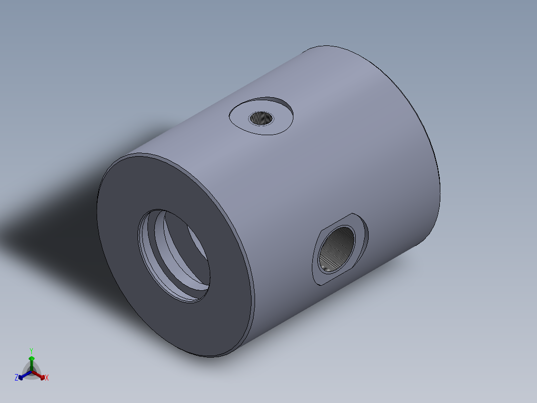 气缸液压压盖正等轴测图