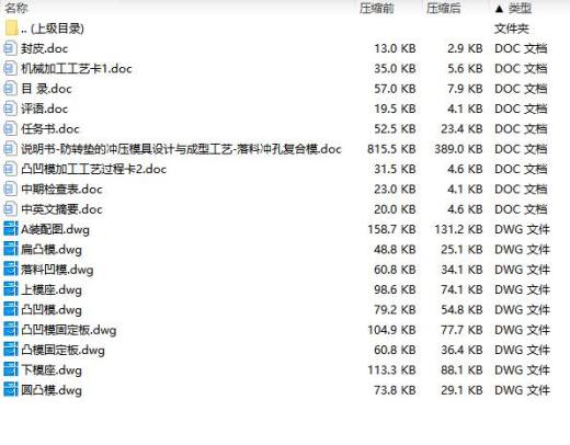 防转垫的冲压模具设计与成型工艺-落料冲孔复合模含9张CAD图缩略图