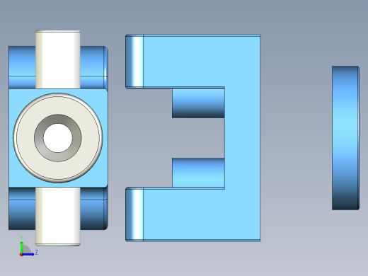 2004电机螺旋桨一键式安装和拆卸部件左视缩略图