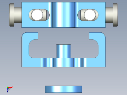 2004电机螺旋桨一键式安装和拆卸部件俯视缩略图