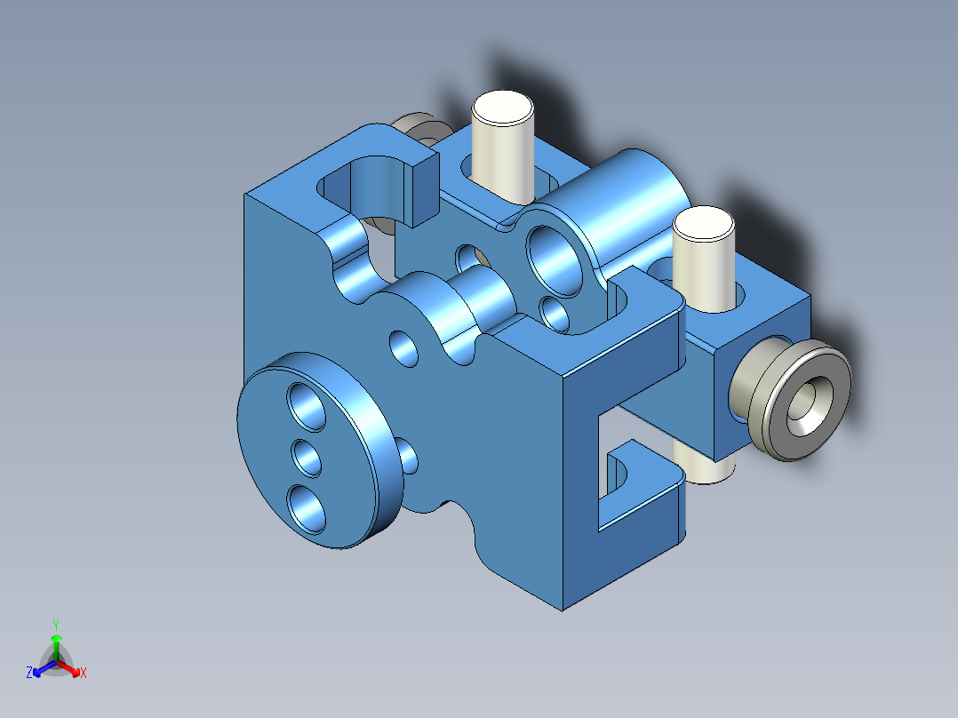 2004电机螺旋桨一键式安装和拆卸部件正等轴测图