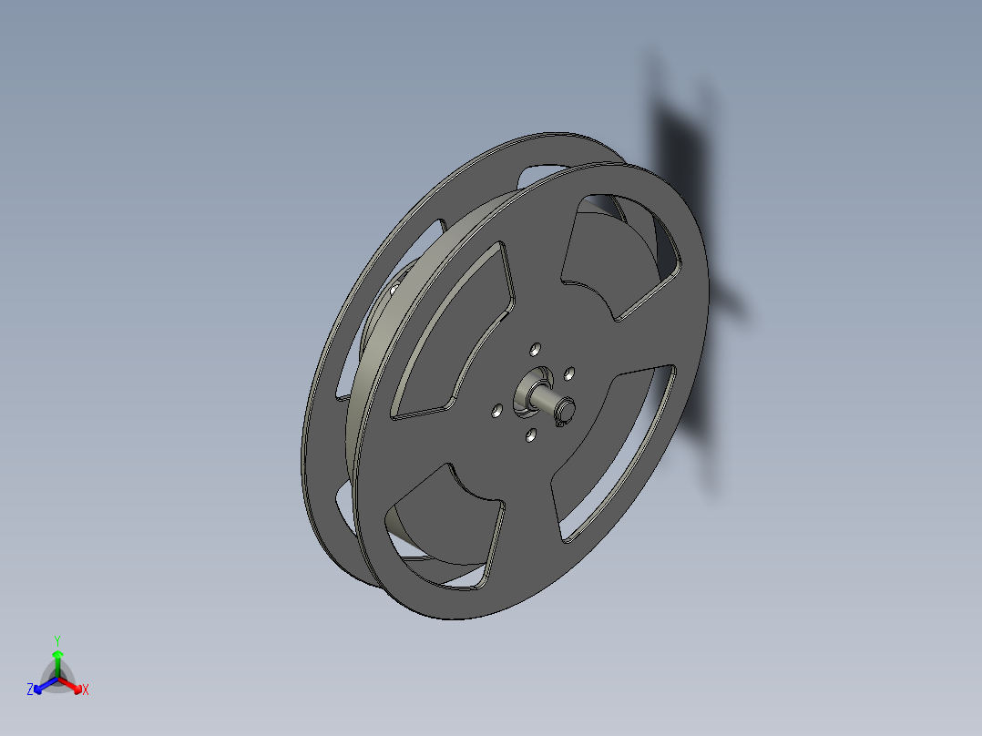 卷料转轴组装-----正等轴测图