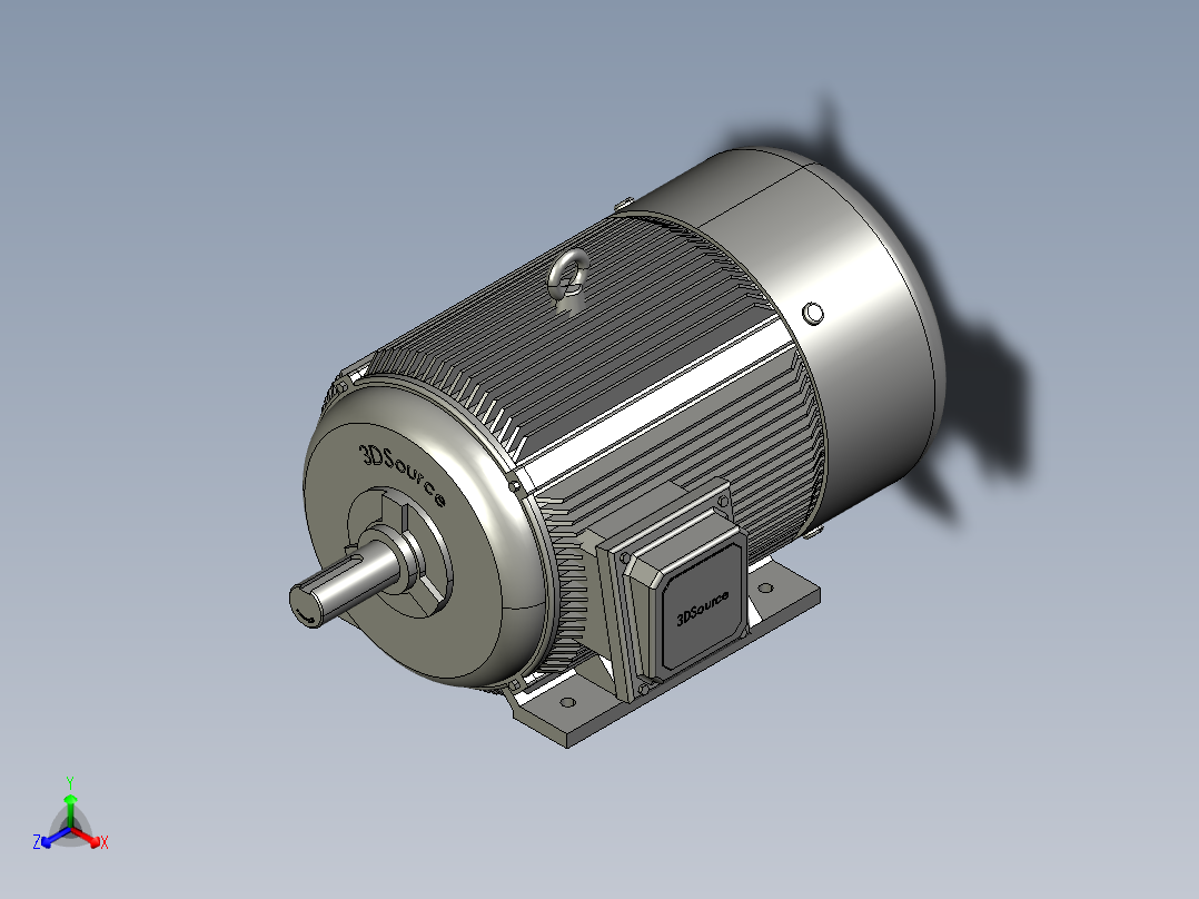 B3_Y2-180L-422KW电机正等轴测图