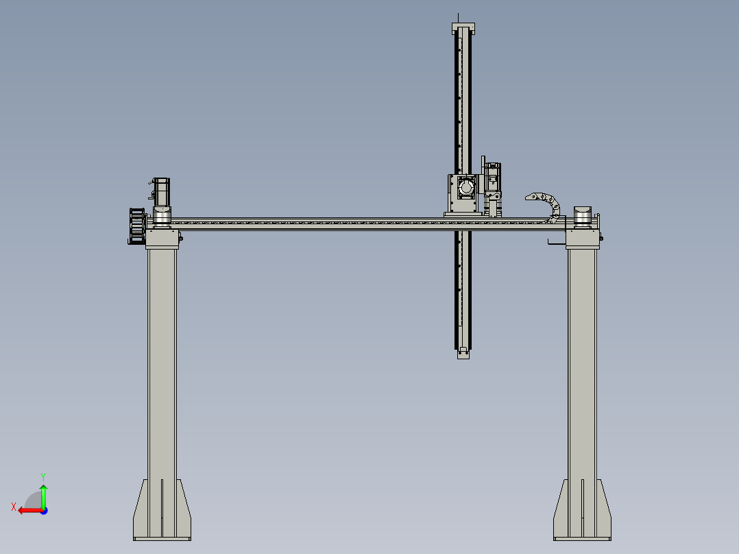 自动送料桁架机械手后视图