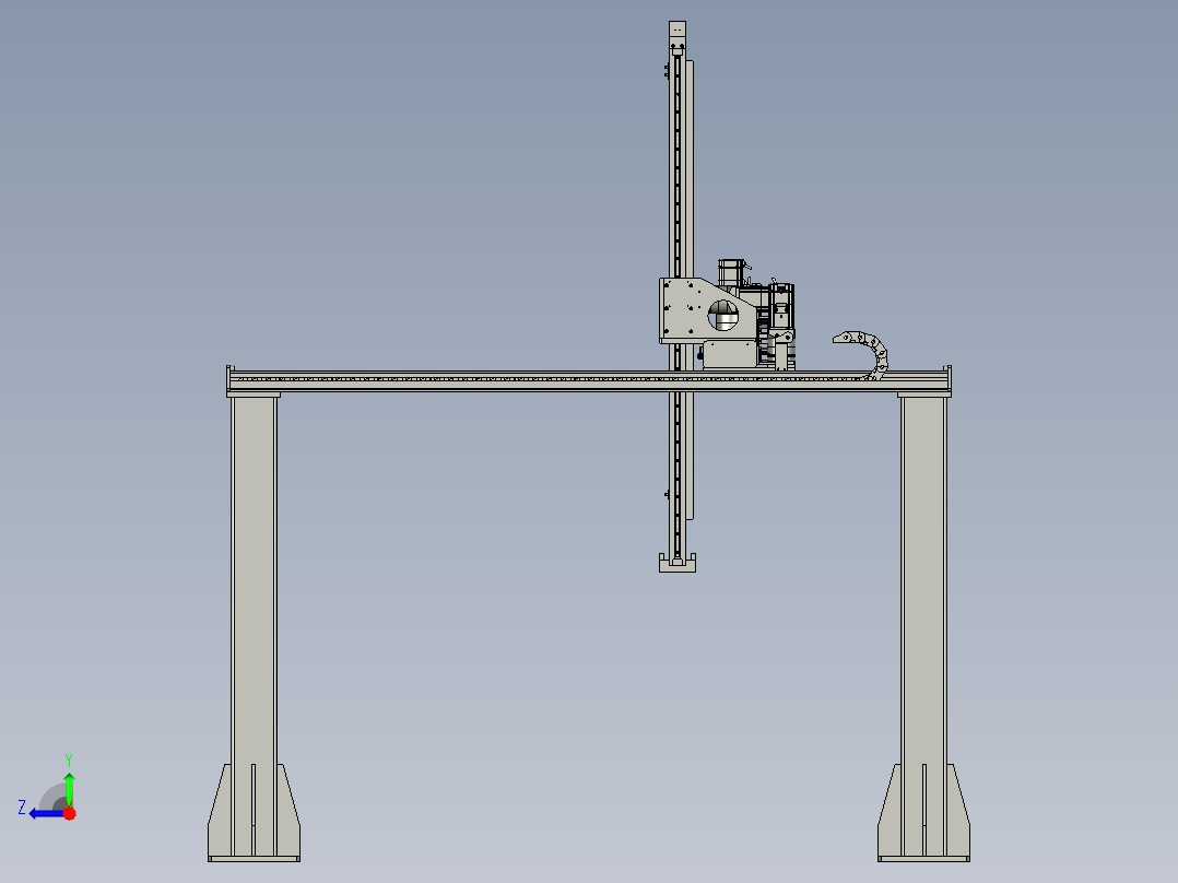 自动送料桁架机械手右视图