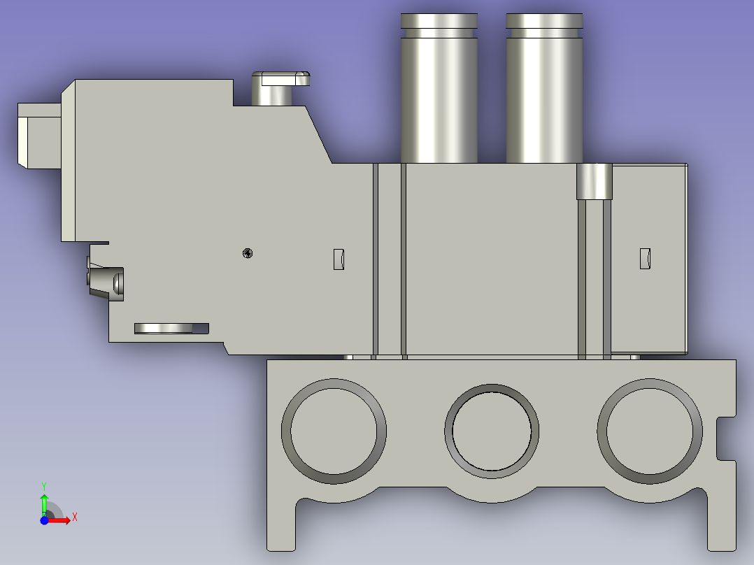 分料吸头六连座前视图