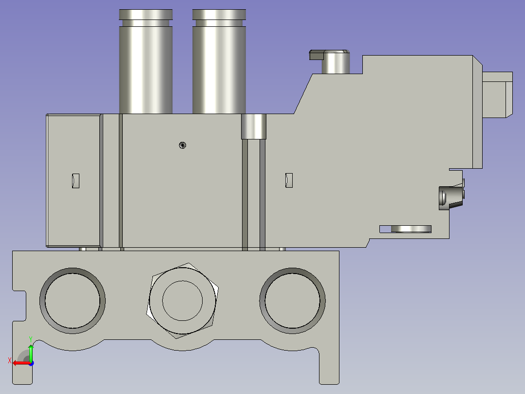 分料吸头六连座后视图