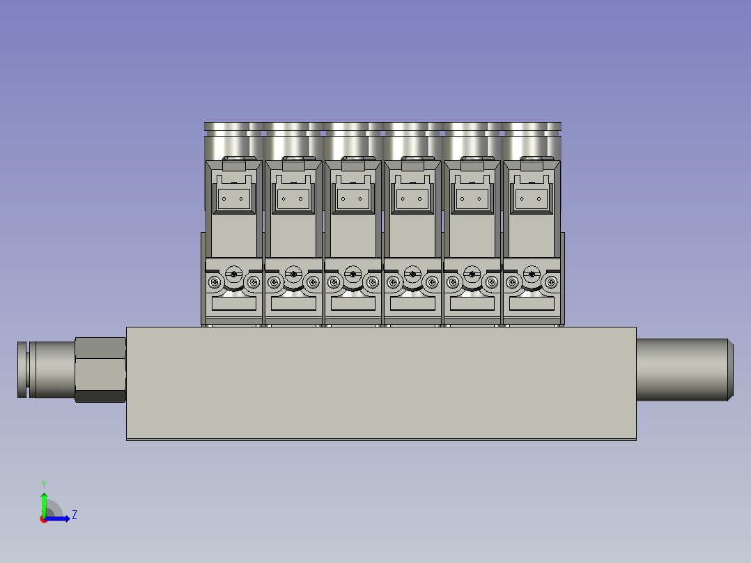 分料吸头六连座左视图