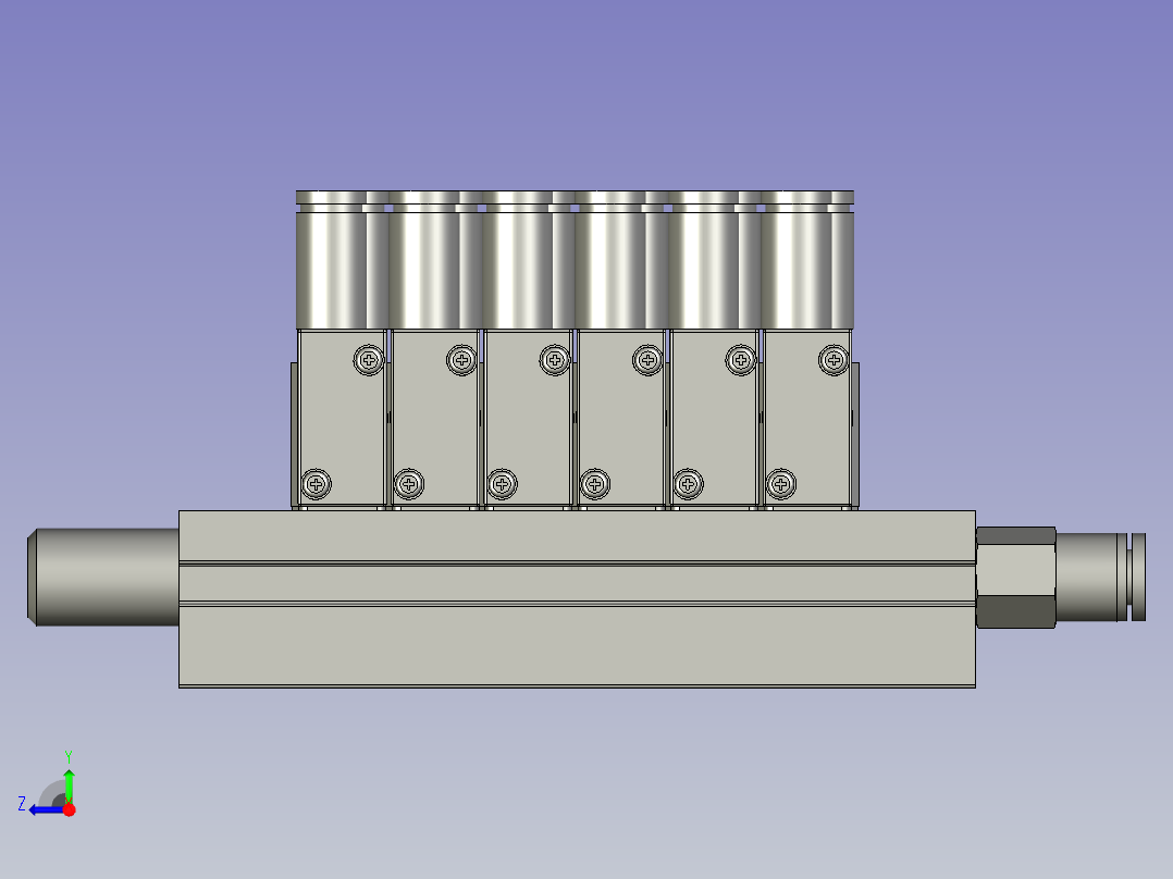 分料吸头六连座右视图