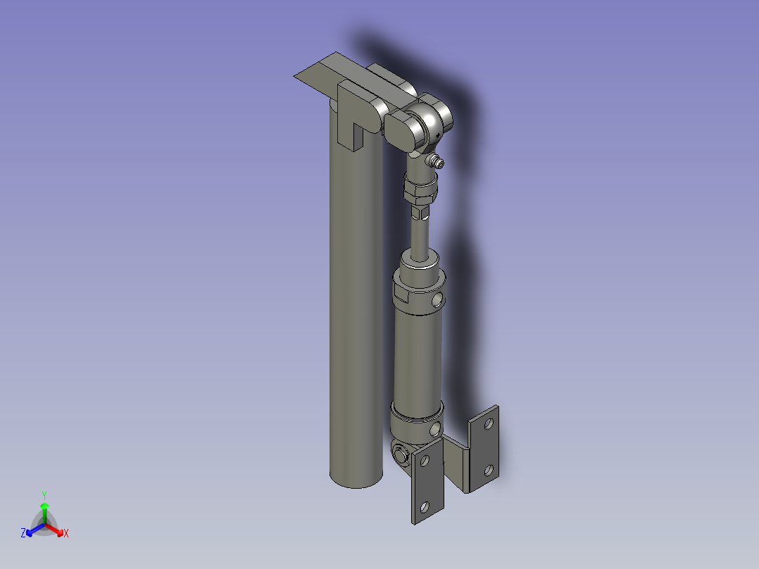 托杆装置主视图