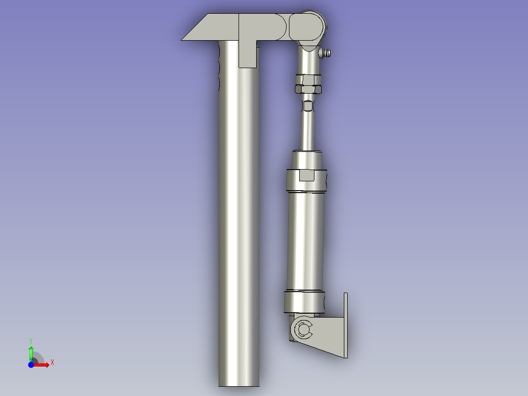 托杆装置前视图