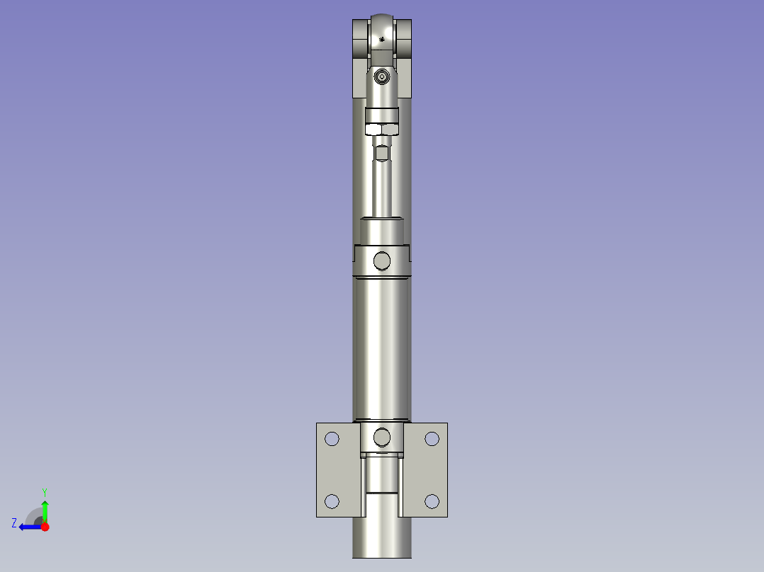 托杆装置右视图