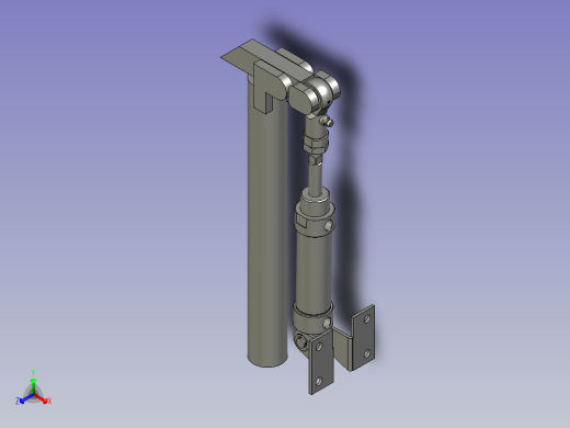 托杆装置正等轴测缩略图