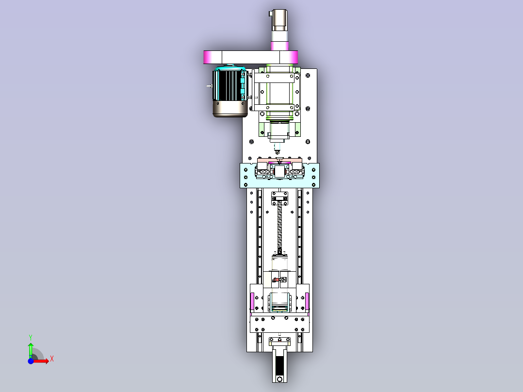 非标卧式钻铣二用专机设计前视图