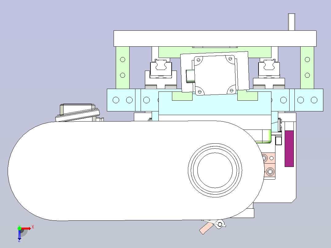 非标卧式钻铣二用专机设计俯视图