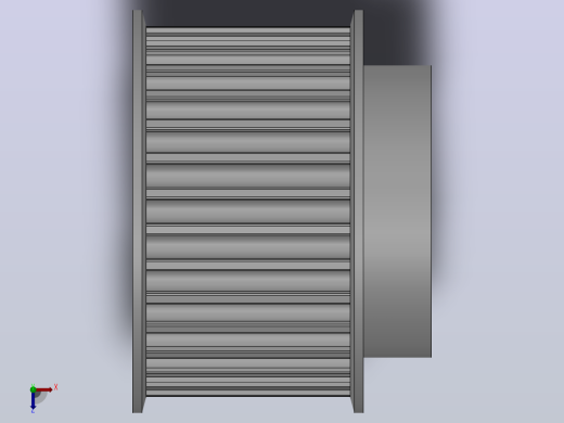 小凸缘型半圆弧形齿同步带轮H8M型_SH8MDC-32-40-dc10-A俯视缩略图