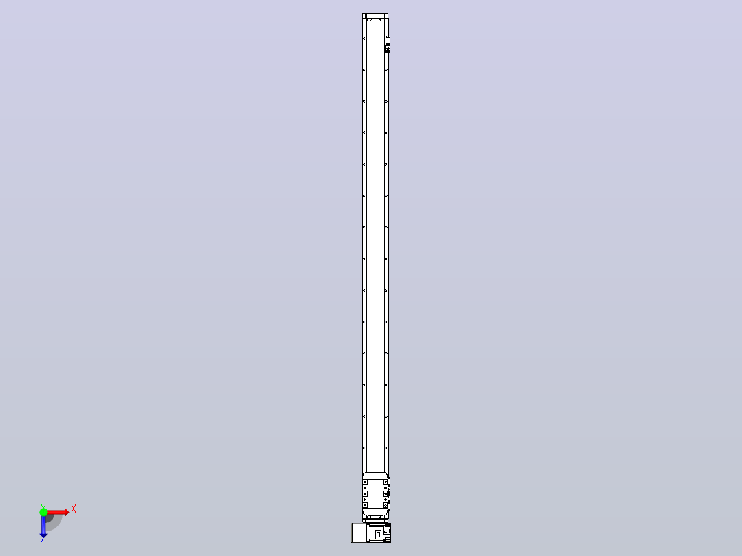 机器人皮带驱动直线轴TPA-GCB-80-P60-L1400-LU-M20-N3俯视图