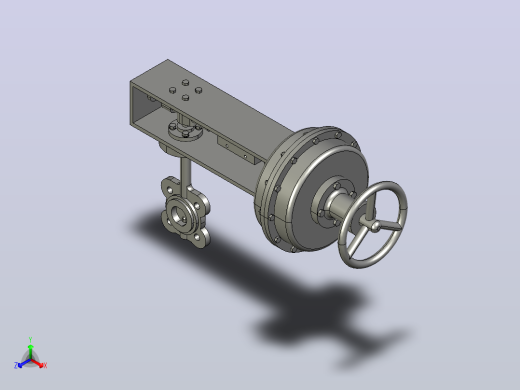 气动薄膜式衬胶蝶阀[气动薄膜式DN50]正等轴测缩略图