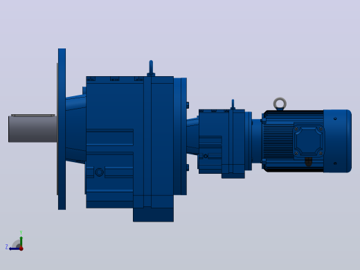 RF137R77法兰轴伸式组合型斜齿轮减速机RF137R77-Y3-4P-100-M1-0°-Φ550右视缩略图