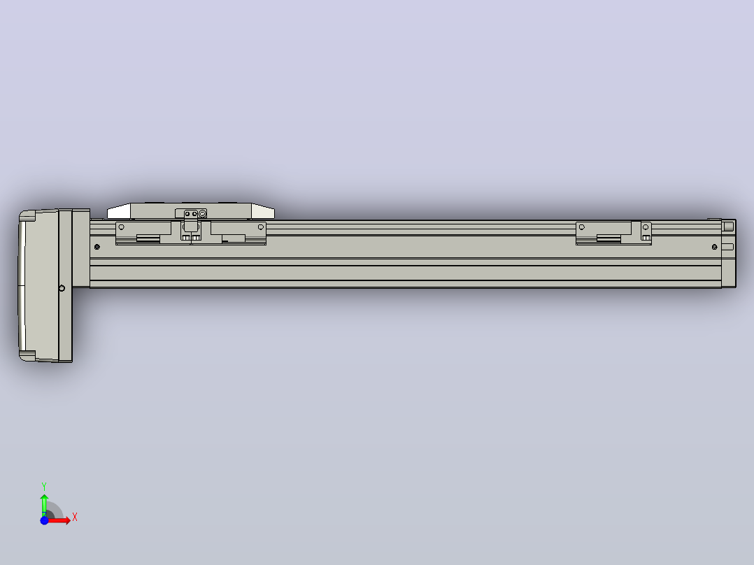TH5-L300-B5-BM轨道内嵌式模组滑台前视图