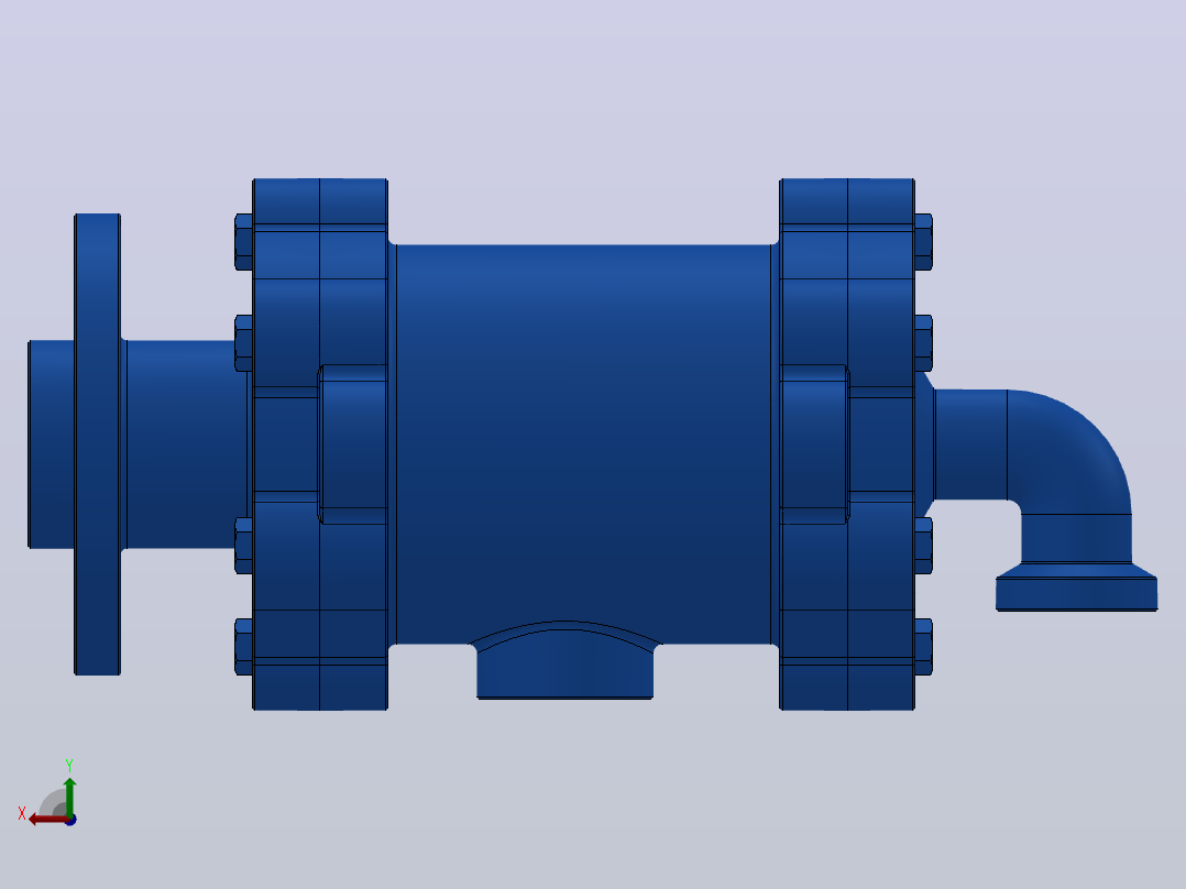 QS-G型旋转接头[QS-GF80-40]，主视图
