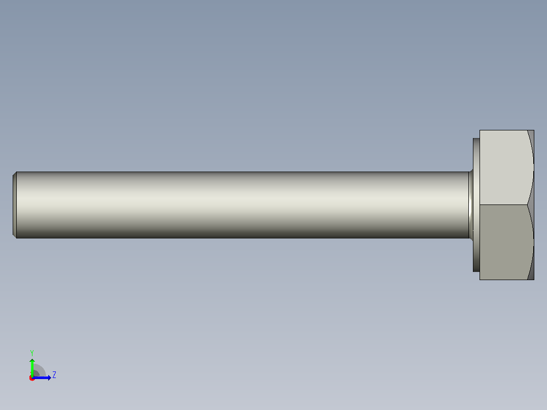 GB-T5785-2000 六角头螺栓细牙左视图