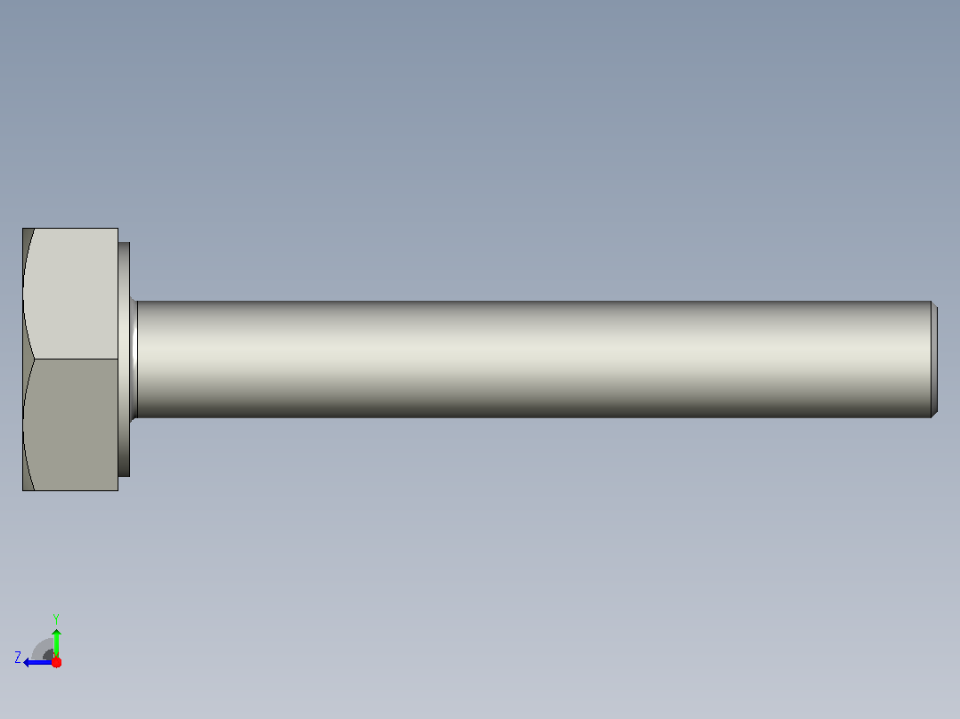 GB-T5785-2000 六角头螺栓细牙右视图