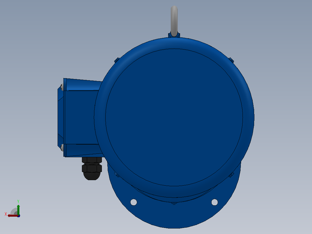 RXF97法兰轴伸式安装斜齿轮减速机RX97-Y30-4P-200L-M1-0°-Φ350后视图