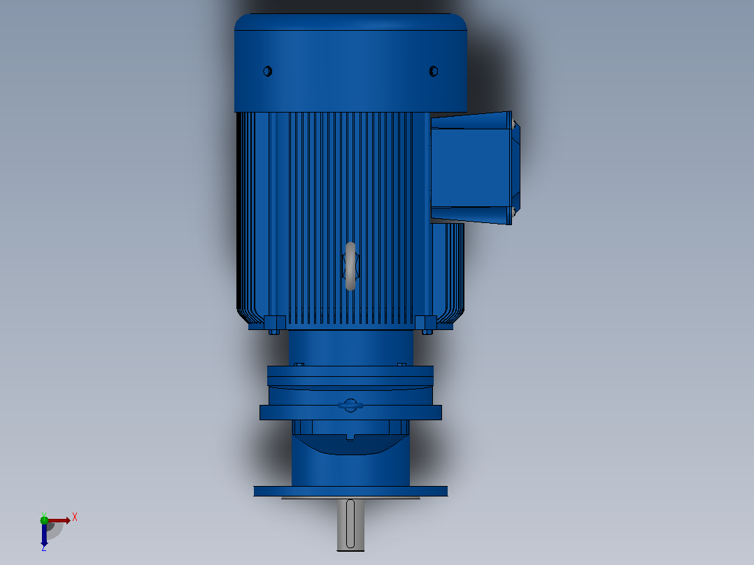 RXF97法兰轴伸式安装斜齿轮减速机RX97-Y30-4P-200L-M1-0°-Φ350俯视图