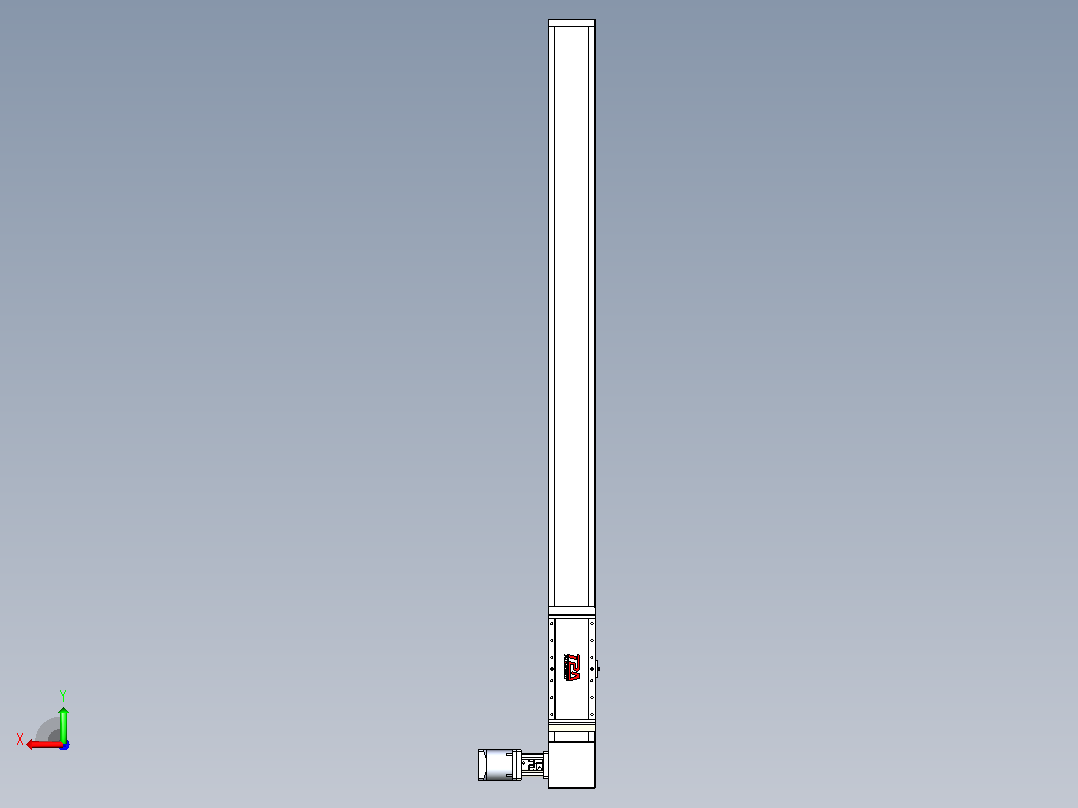 伺服电机集成皮带传动直线执行器TPA-OCB-140-256-L1550-DL-J90-N3后视图
