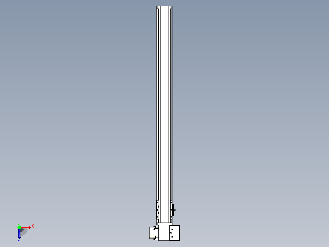 皮带直线轴半封闭可选导轨TPA-HNB-65S-90-L750-RP-Y-P20-N3俯视图