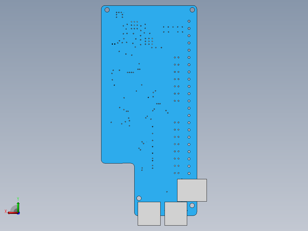 PCB测试板后视图