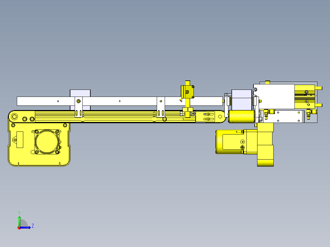 不同高度工件的分类机构左视图