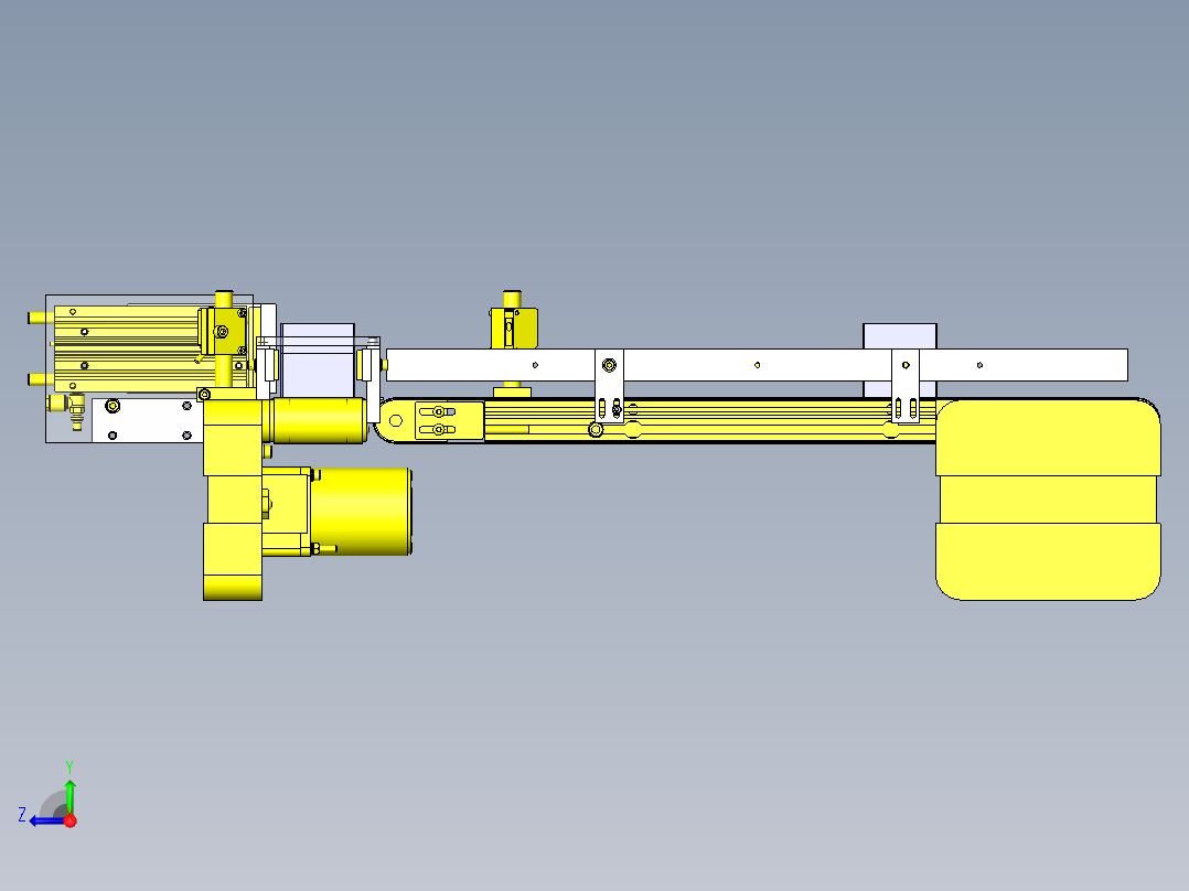 不同高度工件的分类机构右视图