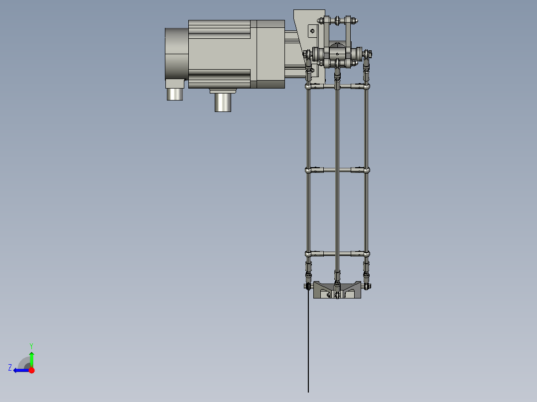 并联机器人D2-600右视图
