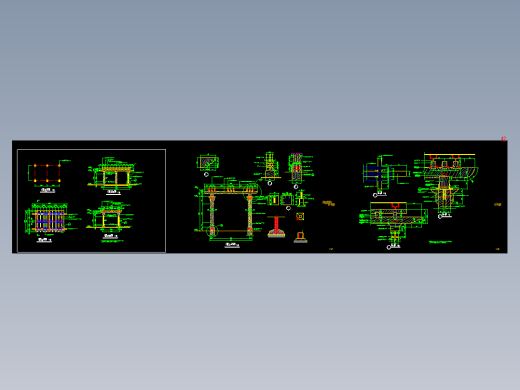 某小区的玻璃顶木廊架一套完整的施工详细图纸