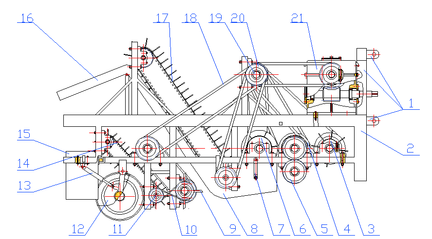 拔棉杆粉碎残膜回收联合作业机设计与仿真（sw12可编辑+CAD+说明书）