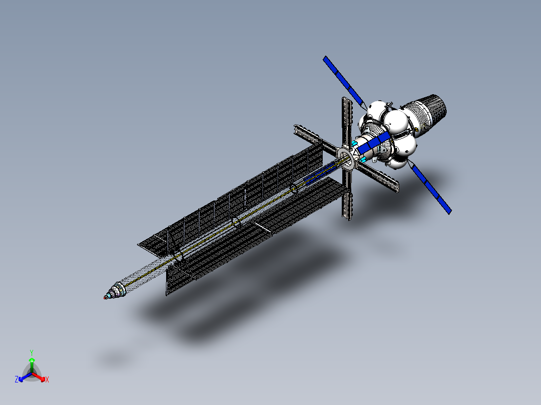 太空助推器正等轴测图
