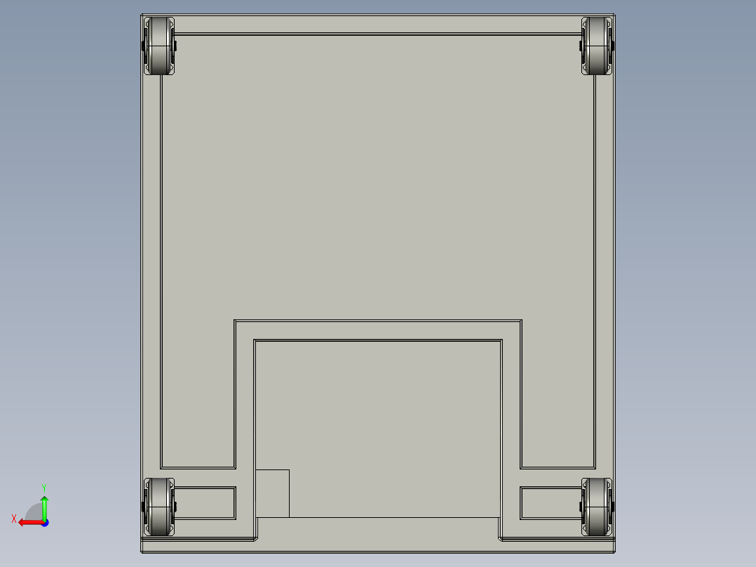 滑车3d模型后视图