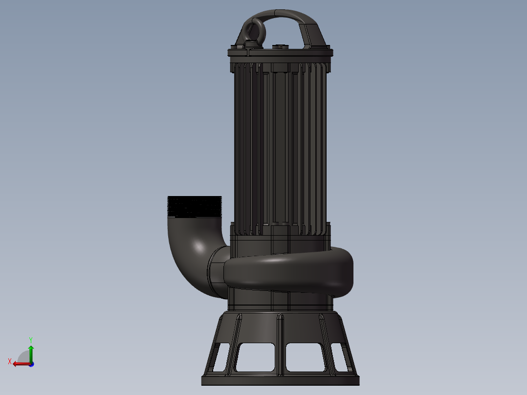潜水离心泵后视图