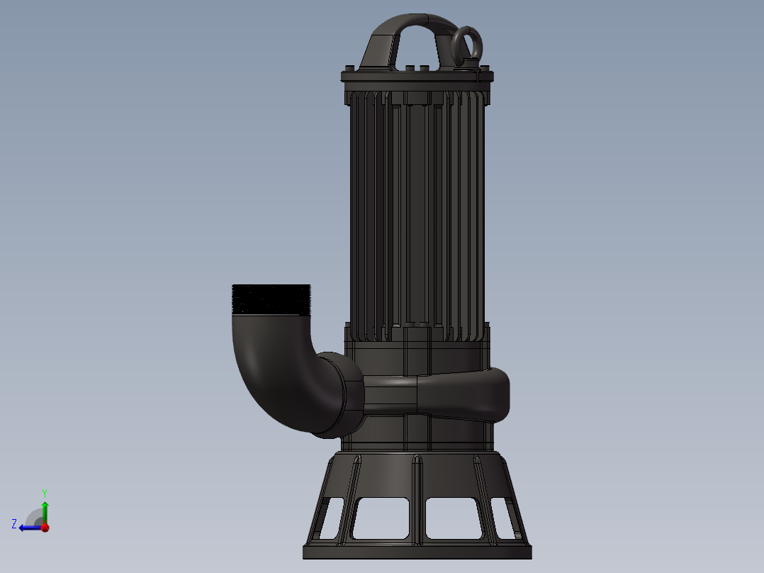 潜水离心泵右视图