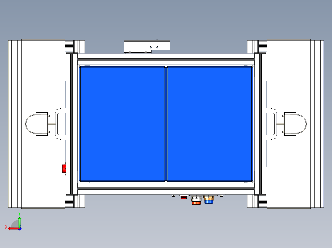 铝型材车架单驱AGV后视图